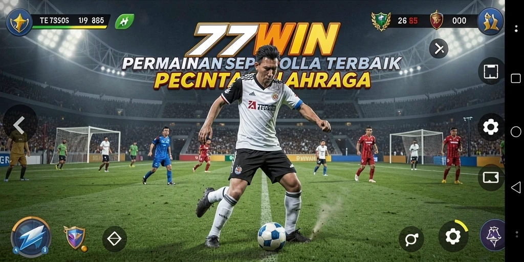 Tampilan gameplay mendebarkan di 777WIN dengan aksi sepak bola yang realistis.