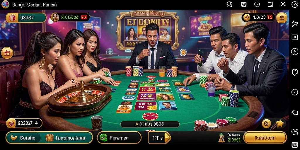 Screenshot gameplay Live Casino yang mendebarkan dan interaktif.