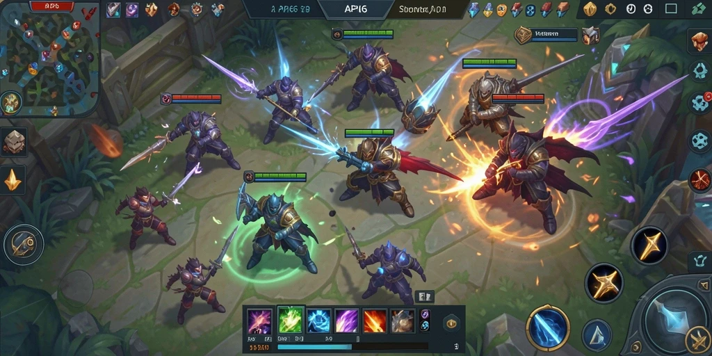 Screenshot utama API66 menampilkan pertarungan strategis yang intens.
