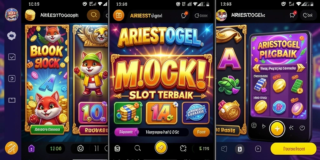 Gameplay ARIESTOGEL dengan grafik cerah dan seru.
