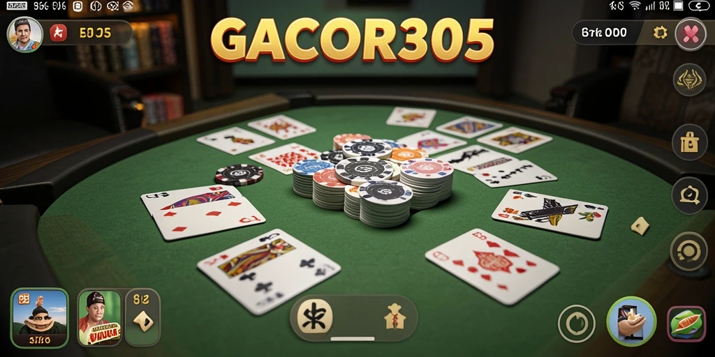 Tampilan gameplay GACOR305 yang menarik dengan fitur Gaple.
