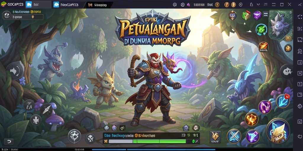 Screenshot GOCAP123 menampilkan aksi seru dalam dunia MMORPG.