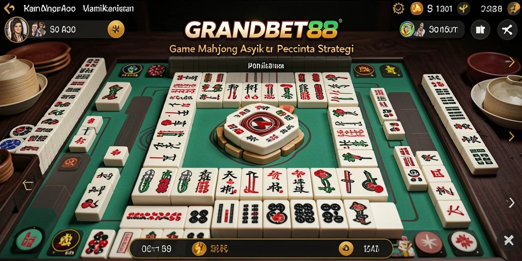 Tangkapan layar <strong>GRANDBET88</strong> menunjukkan gameplay Mahjong yang seru.