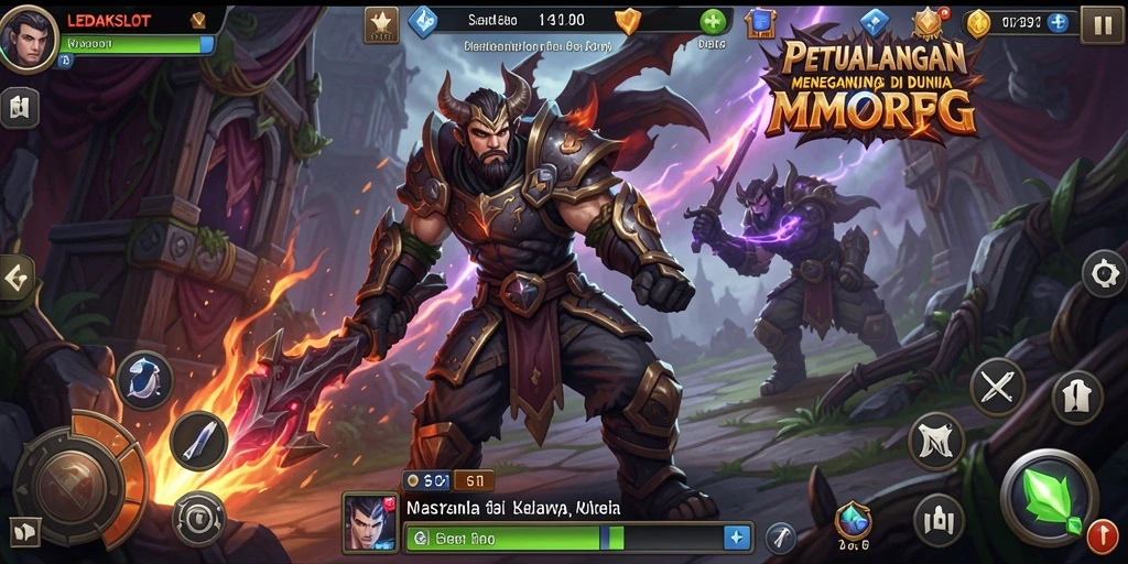 Tampilan gameplay seru dalam dunia MMORPG LEDAKSLOT
