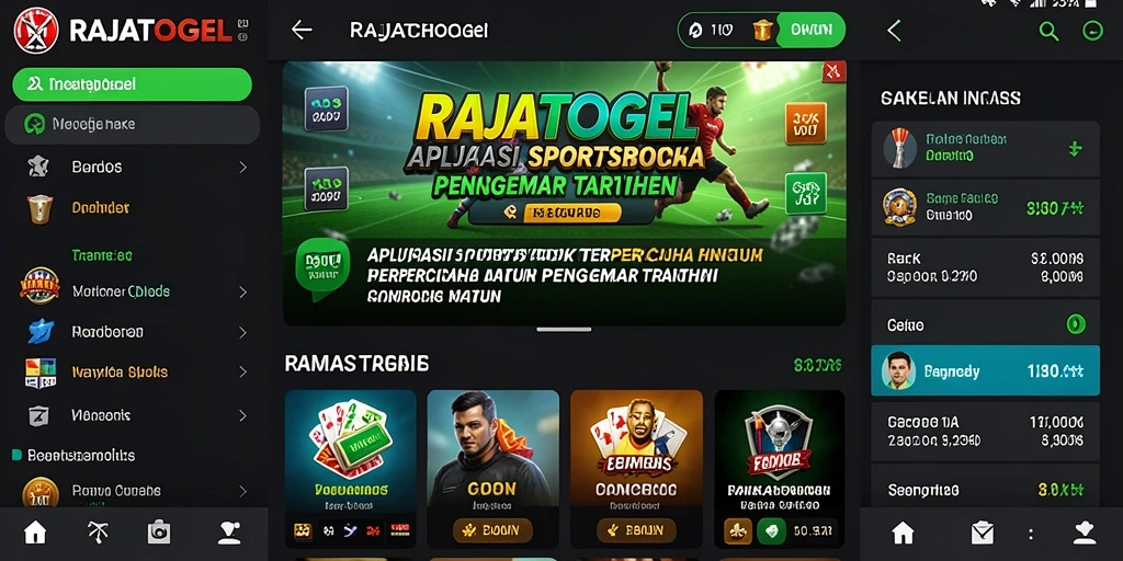 Tampilan antarmuka dan pilihan taruhan menarik di RAJATOGEL.