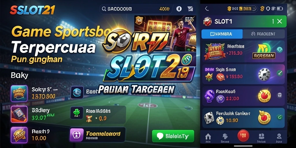 Tampilan slot game dengan fitur taruhan olahraga yang menarik.