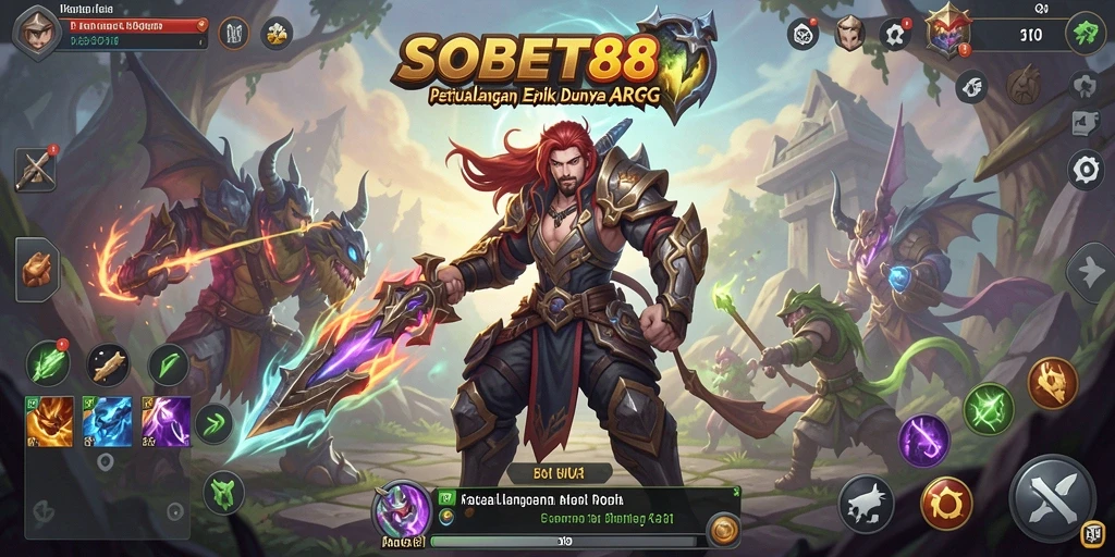 Tampilan gameplay seru dengan pertempuran real-time di SOBET88.