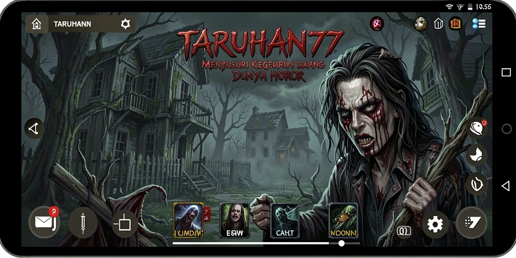 Screenshot TARUHAN77 menampilkan suasana mencekam dengan gameplay yang seru.