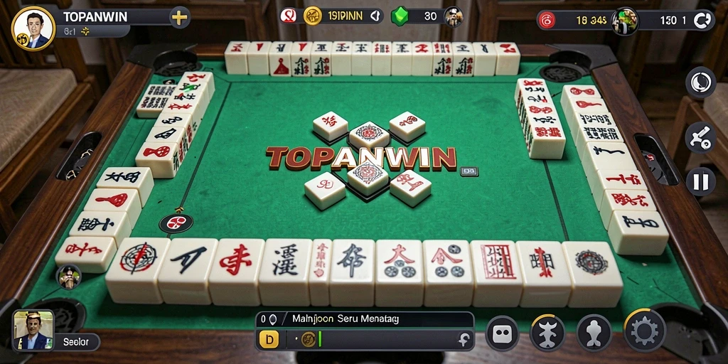 Tangkapan layar gameplay <strong>TOPANWIN</strong> menampilkan keseruan permainan Mahjong.