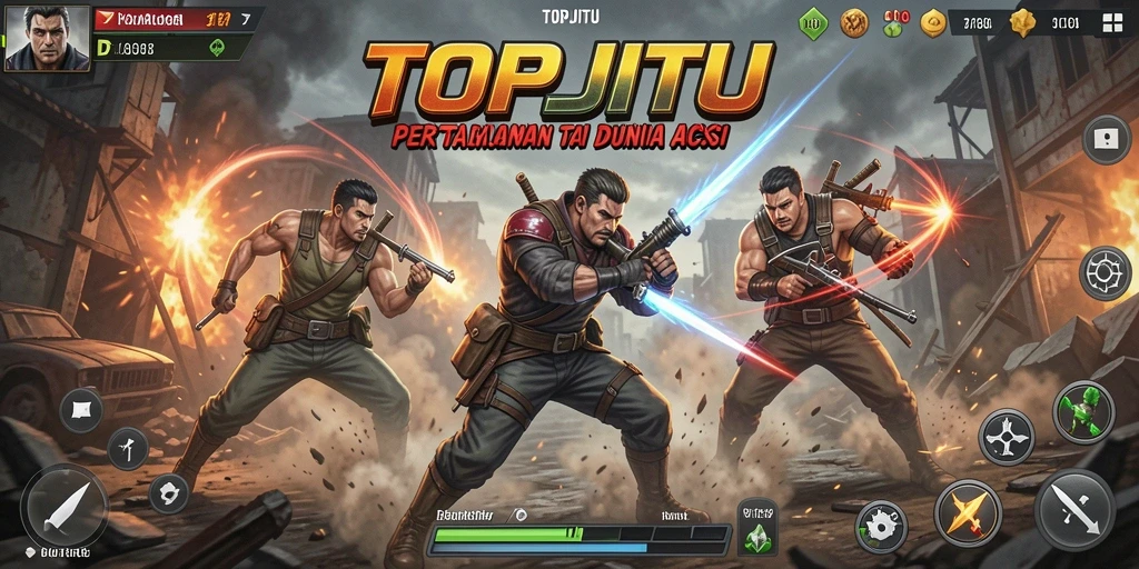 Tampilkan aksi seru dari permainan TOPJITU dengan serangan spektakuler.